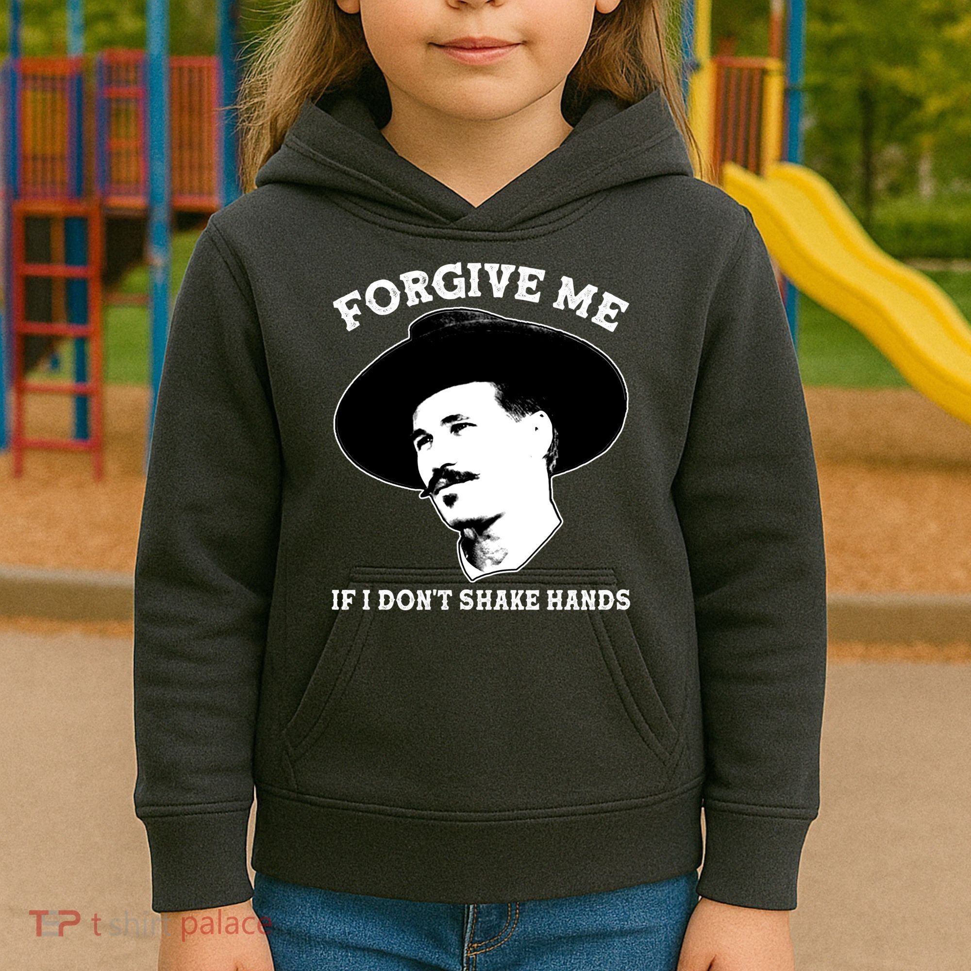 Doc Holiday I Don't Shake Hands Kids Hoodie