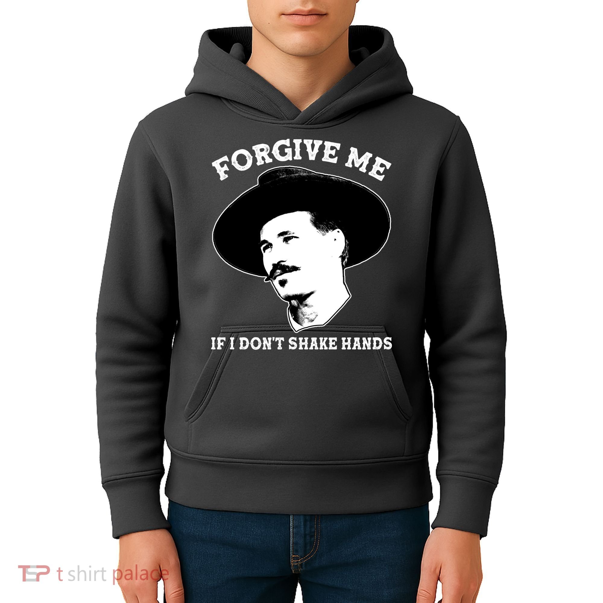 Doc Holiday I Don't Shake Hands Kids Hoodie