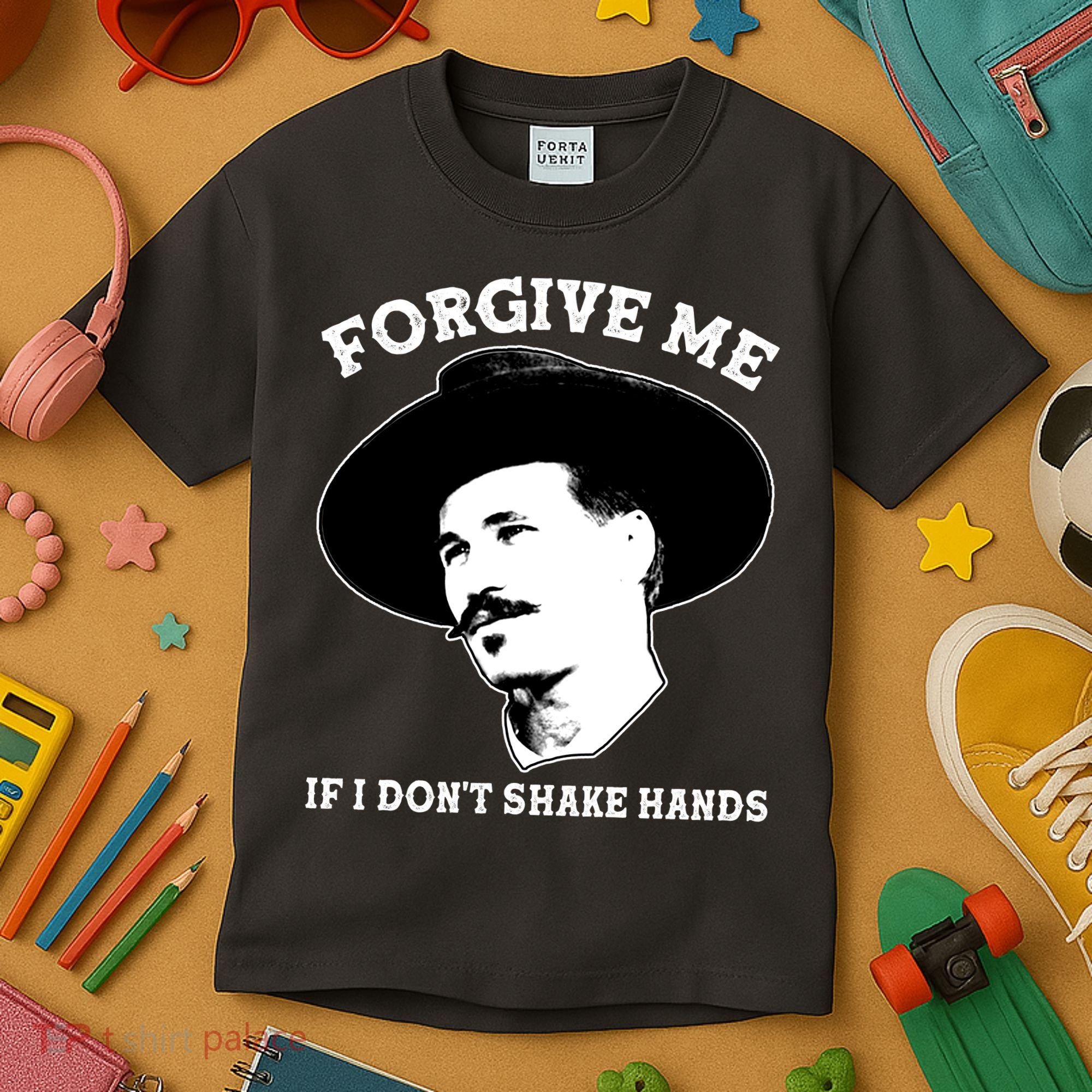 Doc Holiday I Don't Shake Hands Kids T-Shirt