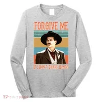 Doc Holliday Forgive Me If I Don't Shake Hands Long Sleeve Shirt thumb 0