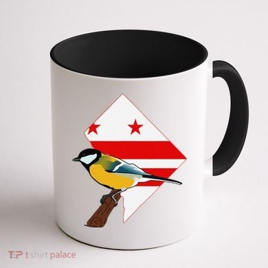 District Of Columbia Us Flag State Bird Coffee Mug back