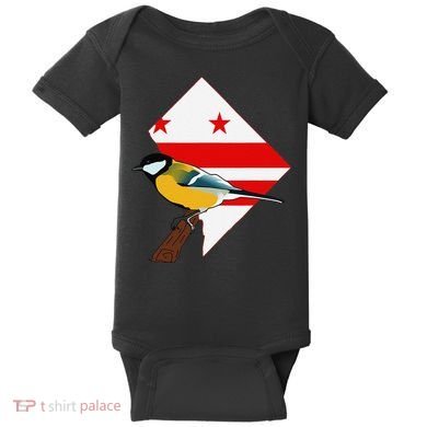 District Of Columbia Us Flag State Bird Baby Bodysuit