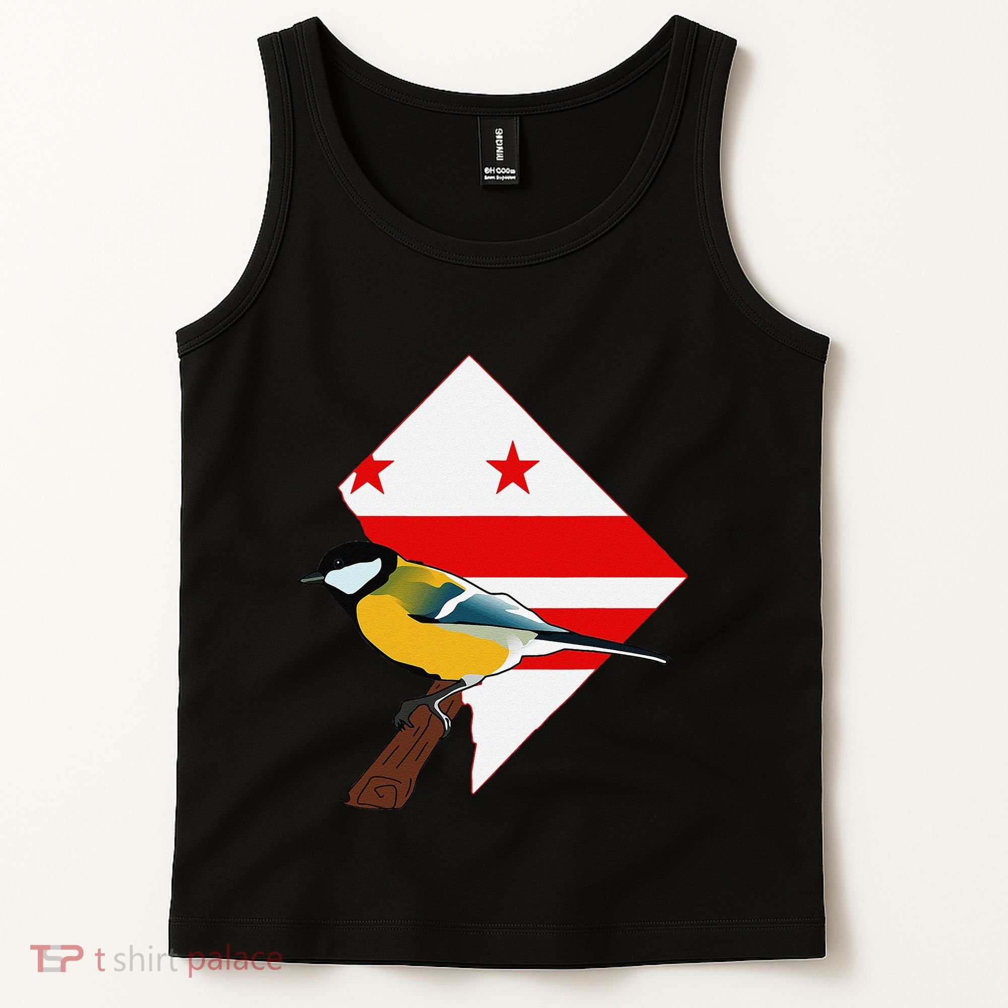 District Of Columbia Us Flag State Bird Tank Top