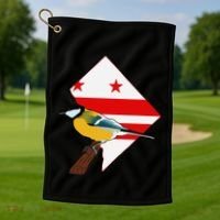 District Of Columbia Us Flag State Bird Golf Towel thumb 1