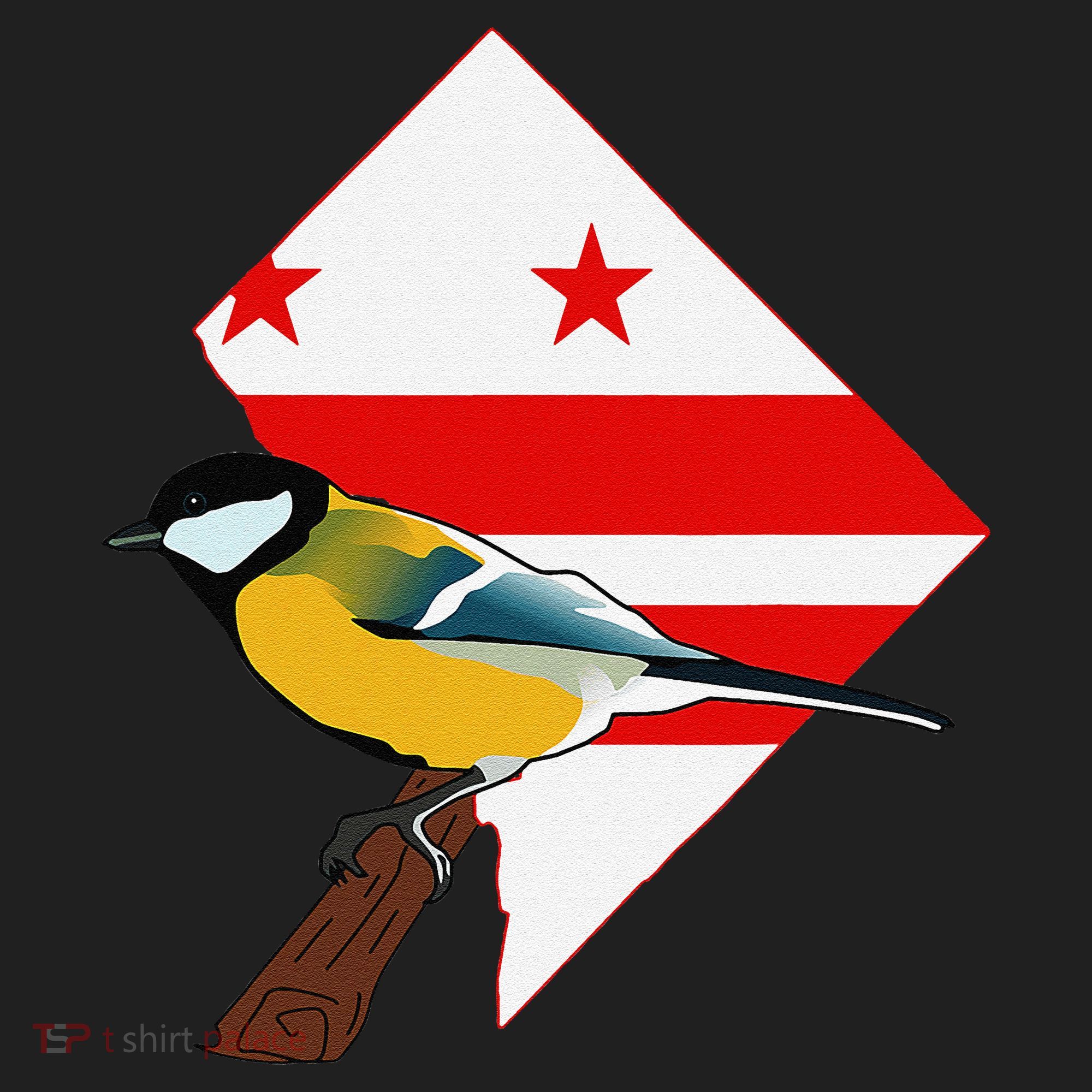 District Of Columbia Us Flag State Bird Golf Towel