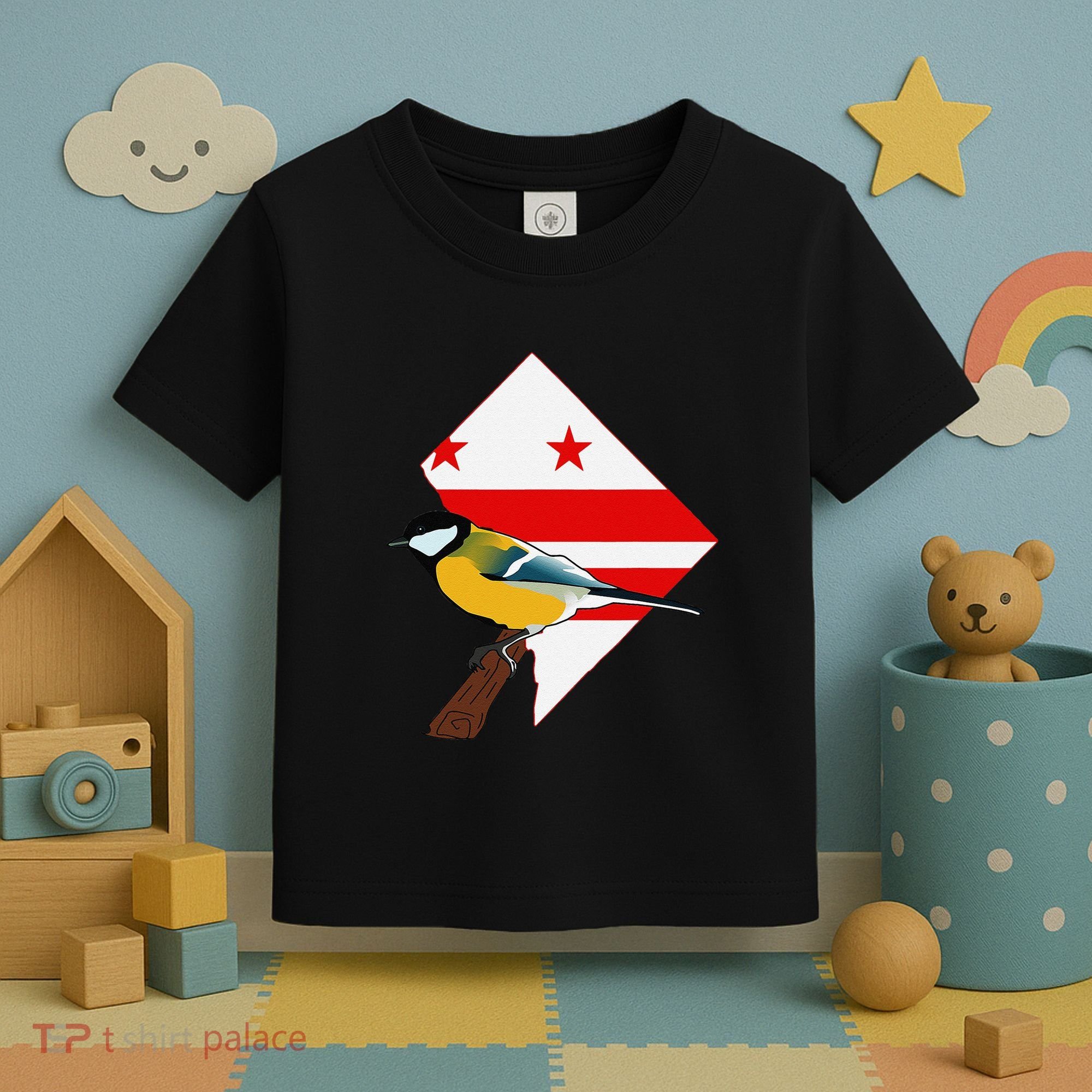 District Of Columbia Us Flag State Bird Toddler T-Shirt