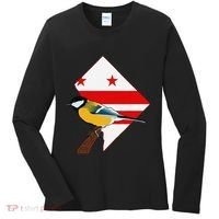 District Of Columbia Us Flag State Bird Women's Long Sleeve Shirt thumb 0
