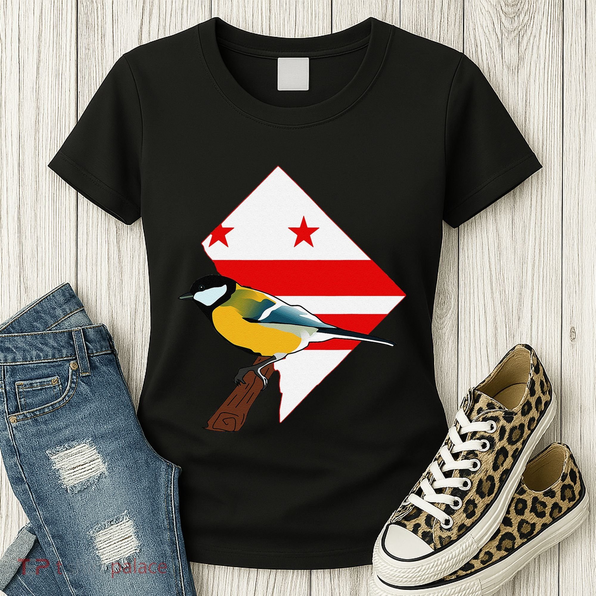 District Of Columbia Us Flag State Bird Women's T-Shirt