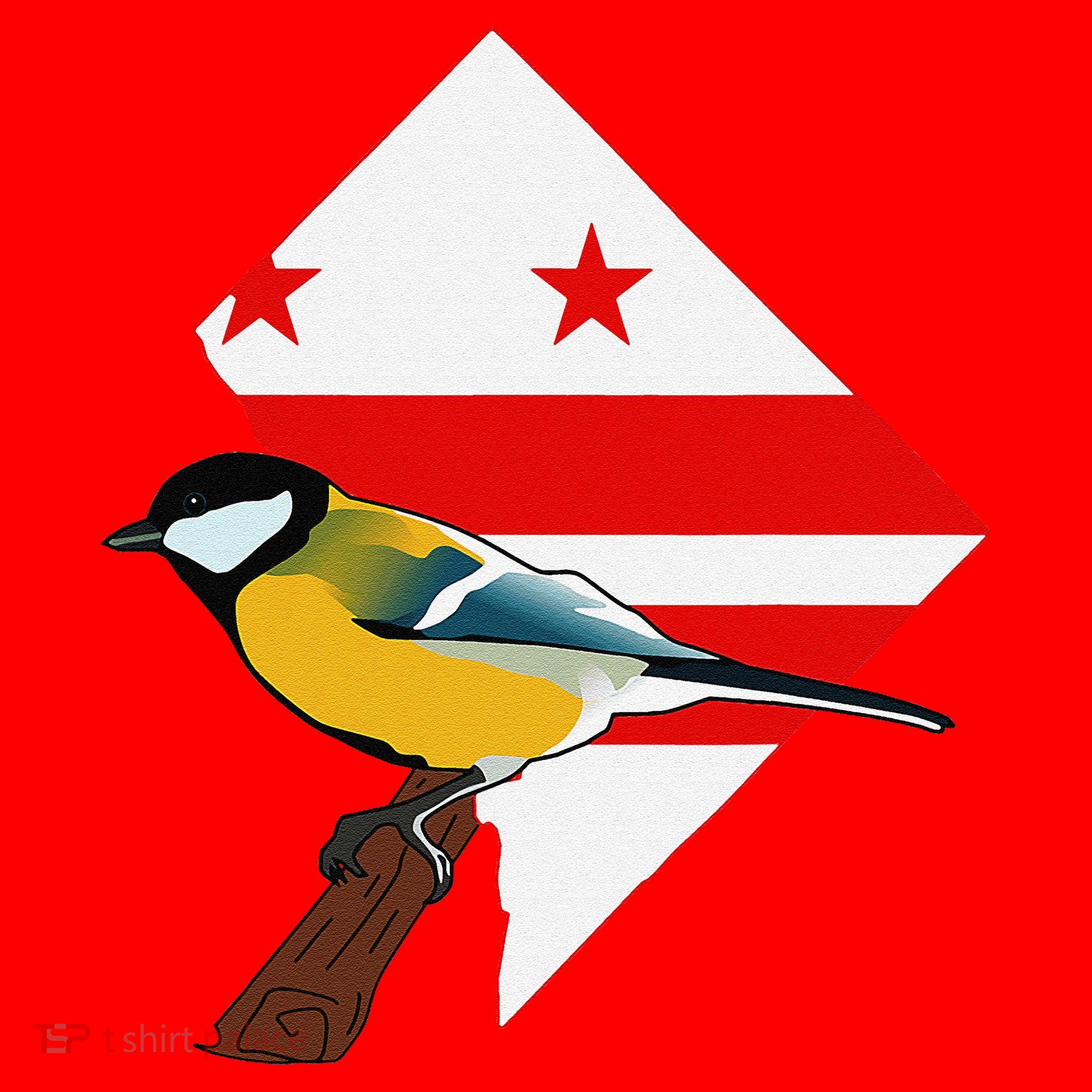 District Of Columbia Us Flag State Bird Santa Hat