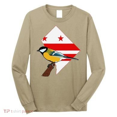 District Of Columbia Us Flag State Bird Long Sleeve Shirt