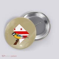 District Of Columbia Us Flag State Bird Button thumb 0