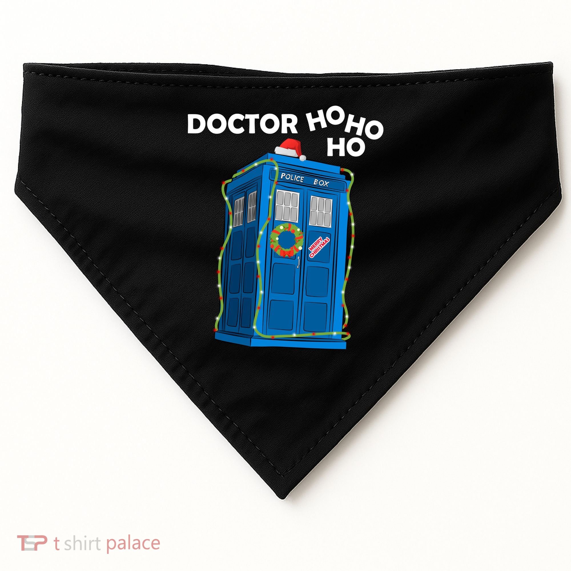 Doctor Ho Ho Ho Funny Christmas USA-Made Doggie Bandana