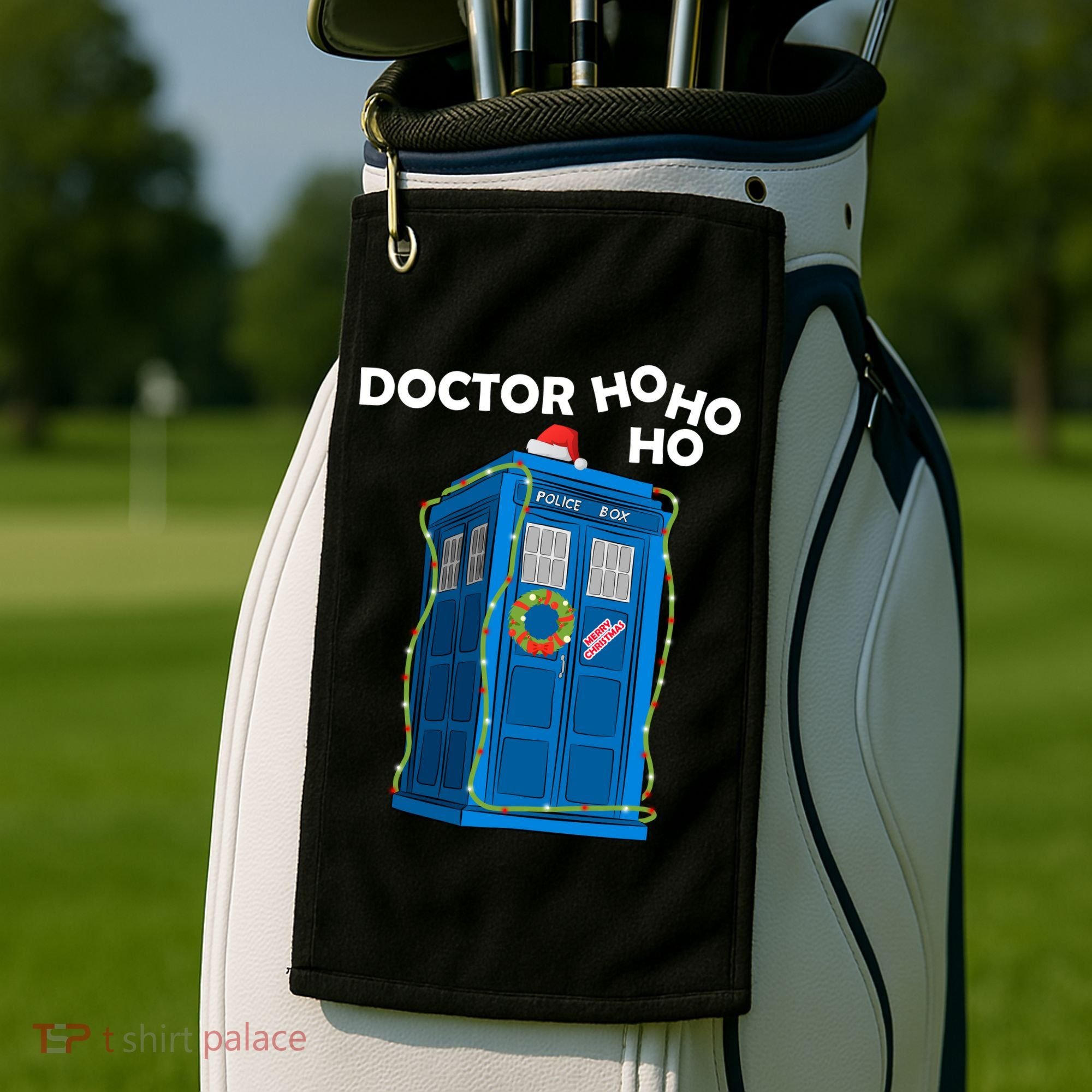 Doctor Ho Ho Ho Funny Christmas Golf Towel