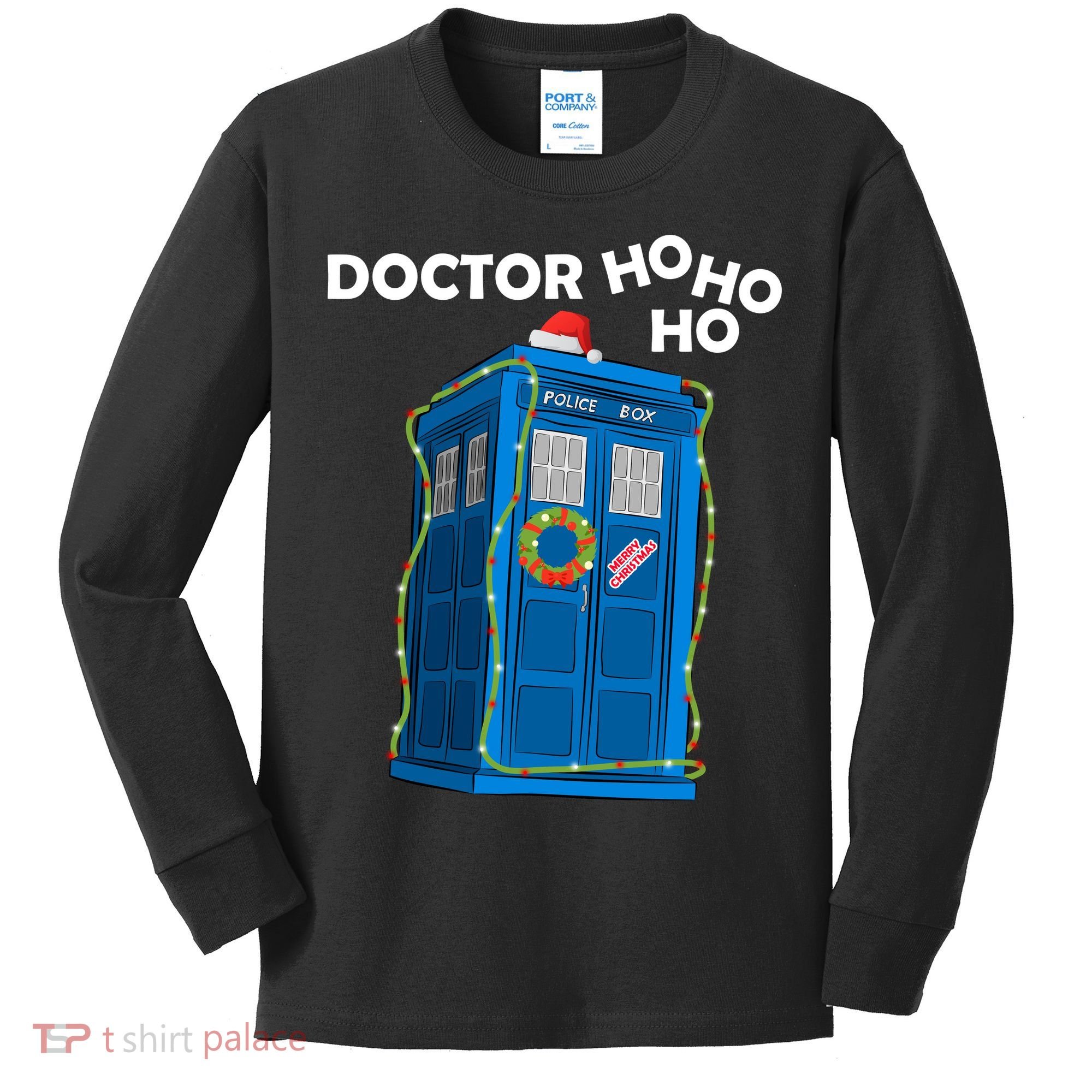 Doctor Ho Ho Ho Funny Christmas Kids Long Sleeve Shirt