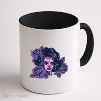 Day Of Dead Dia Los Muertos Sugar Skull Woman Coffee Mug thumb 1