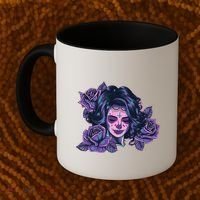 Day Of Dead Dia Los Muertos Sugar Skull Woman Coffee Mug thumb 2