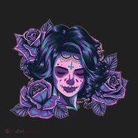 Day Of Dead Dia Los Muertos Sugar Skull Woman Tumbler thumb 3
