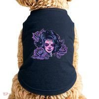 Day Of Dead Dia Los Muertos Sugar Skull Woman Doggie Tank thumb 0
