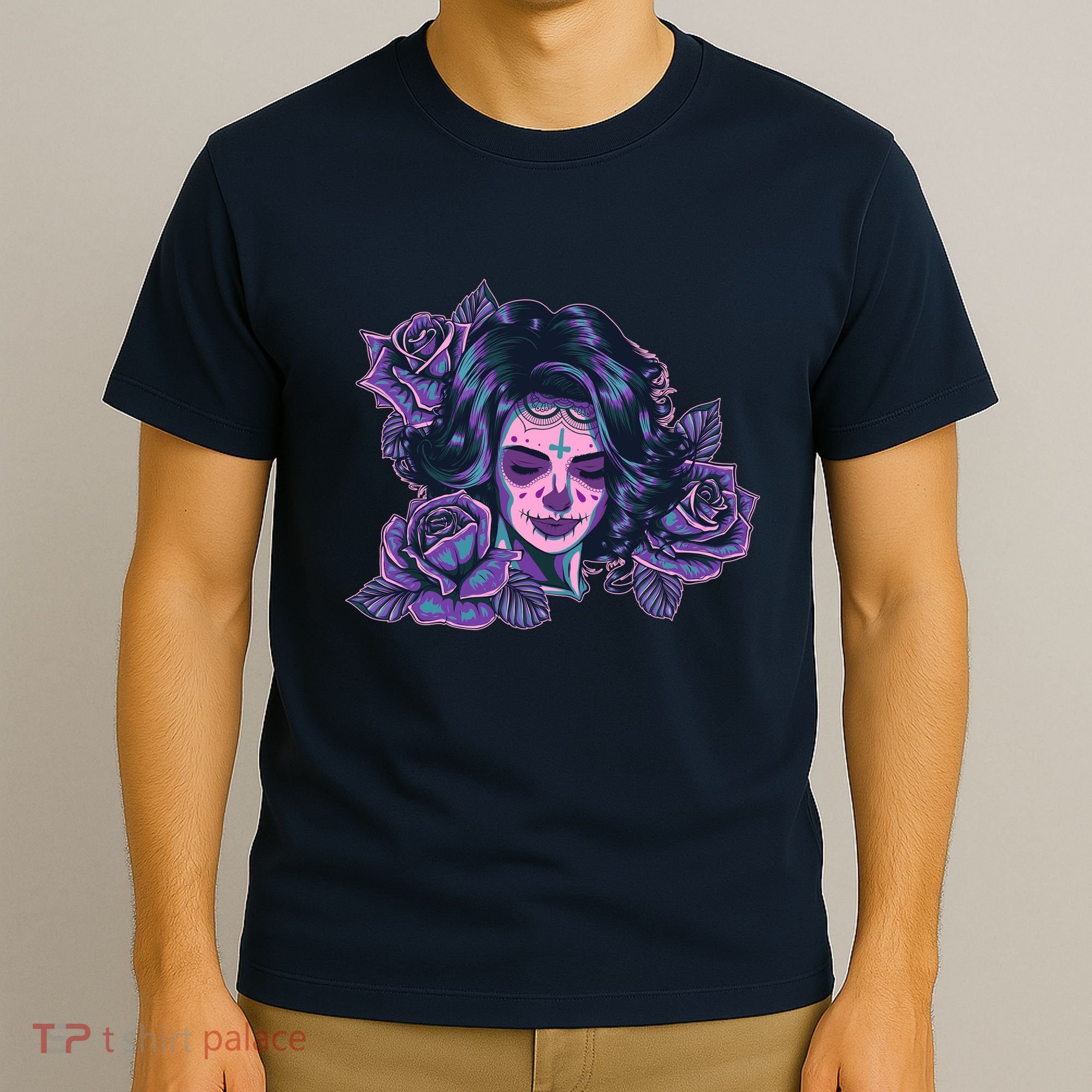 Day Of Dead Dia Los Muertos Sugar Skull Woman T-Shirt
