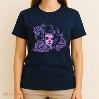 Day Of Dead Dia Los Muertos Sugar Skull Woman T-Shirt thumb 4