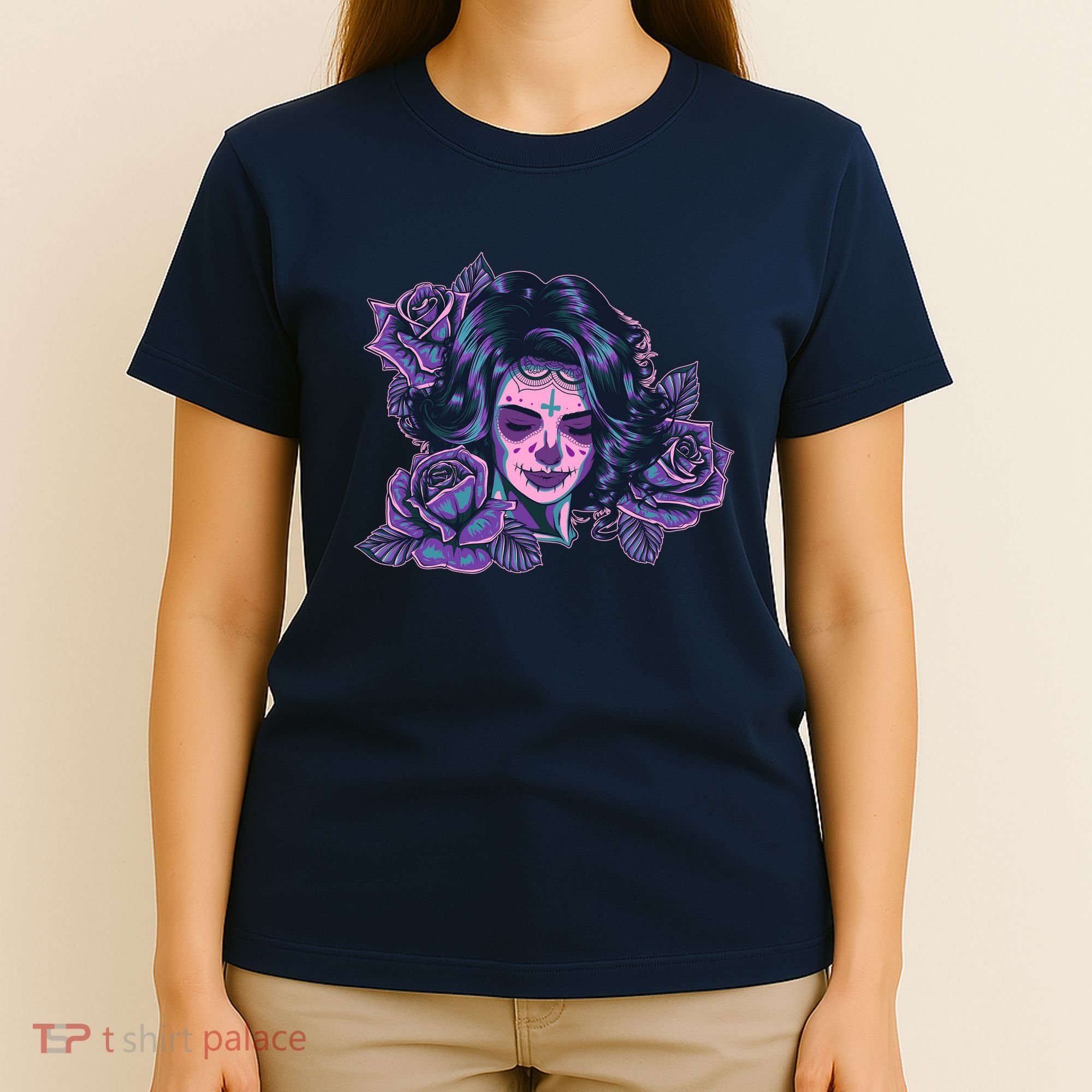 Day Of Dead Dia Los Muertos Sugar Skull Woman T-Shirt