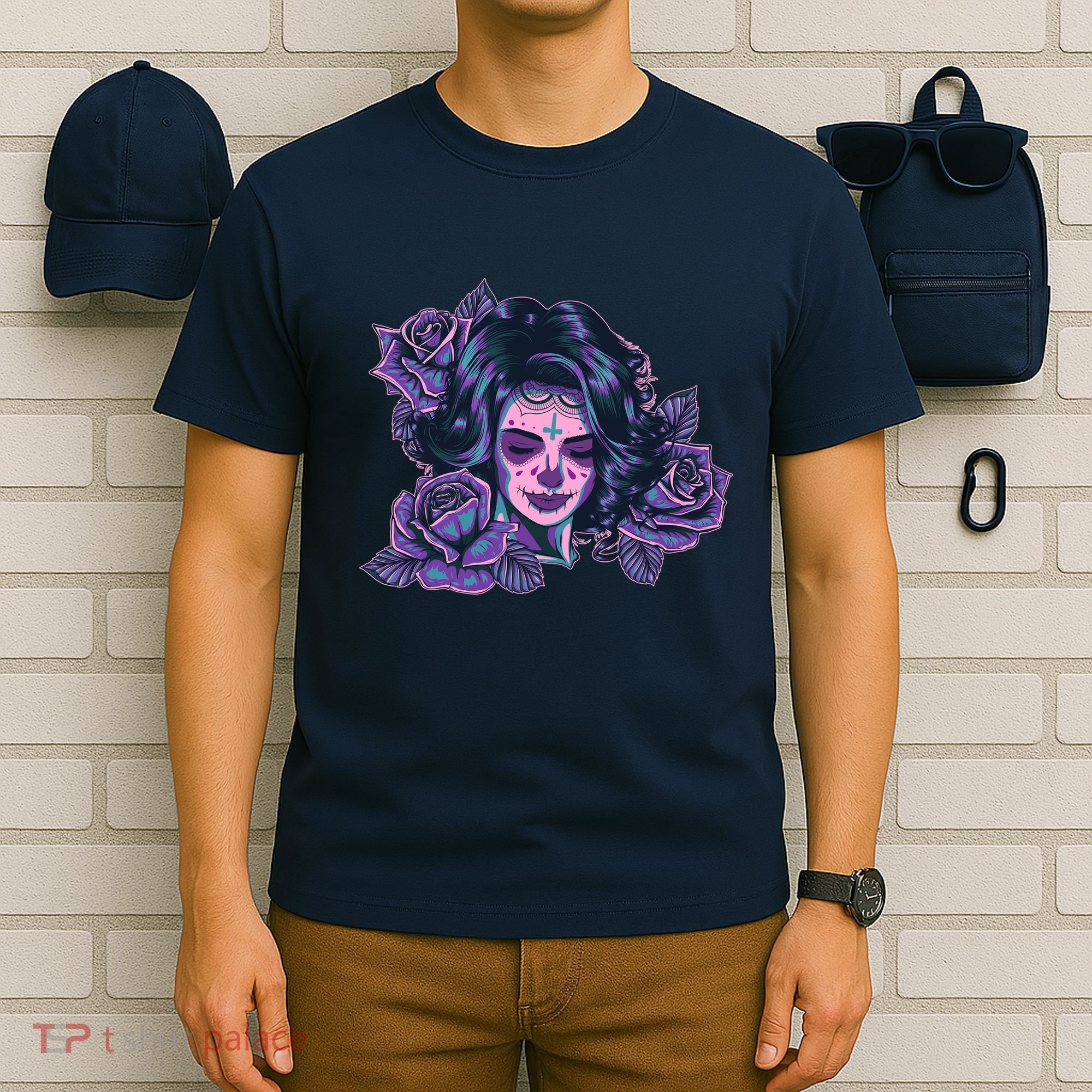 Day Of Dead Dia Los Muertos Sugar Skull Woman T-Shirt