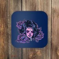 Day Of Dead Dia Los Muertos Sugar Skull Woman Coaster thumb 0