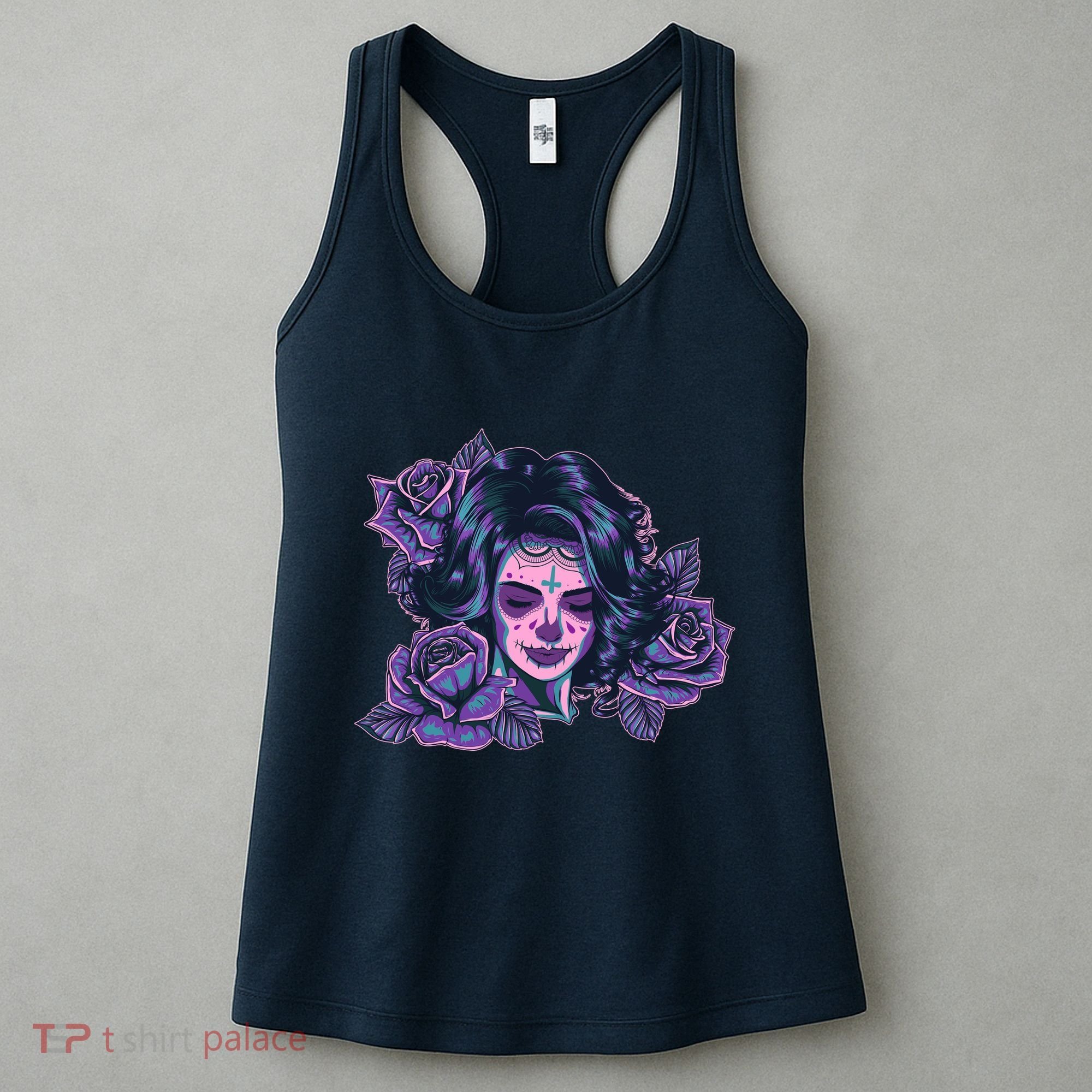 Day Of Dead Dia Los Muertos Sugar Skull Woman Women's Tank Top