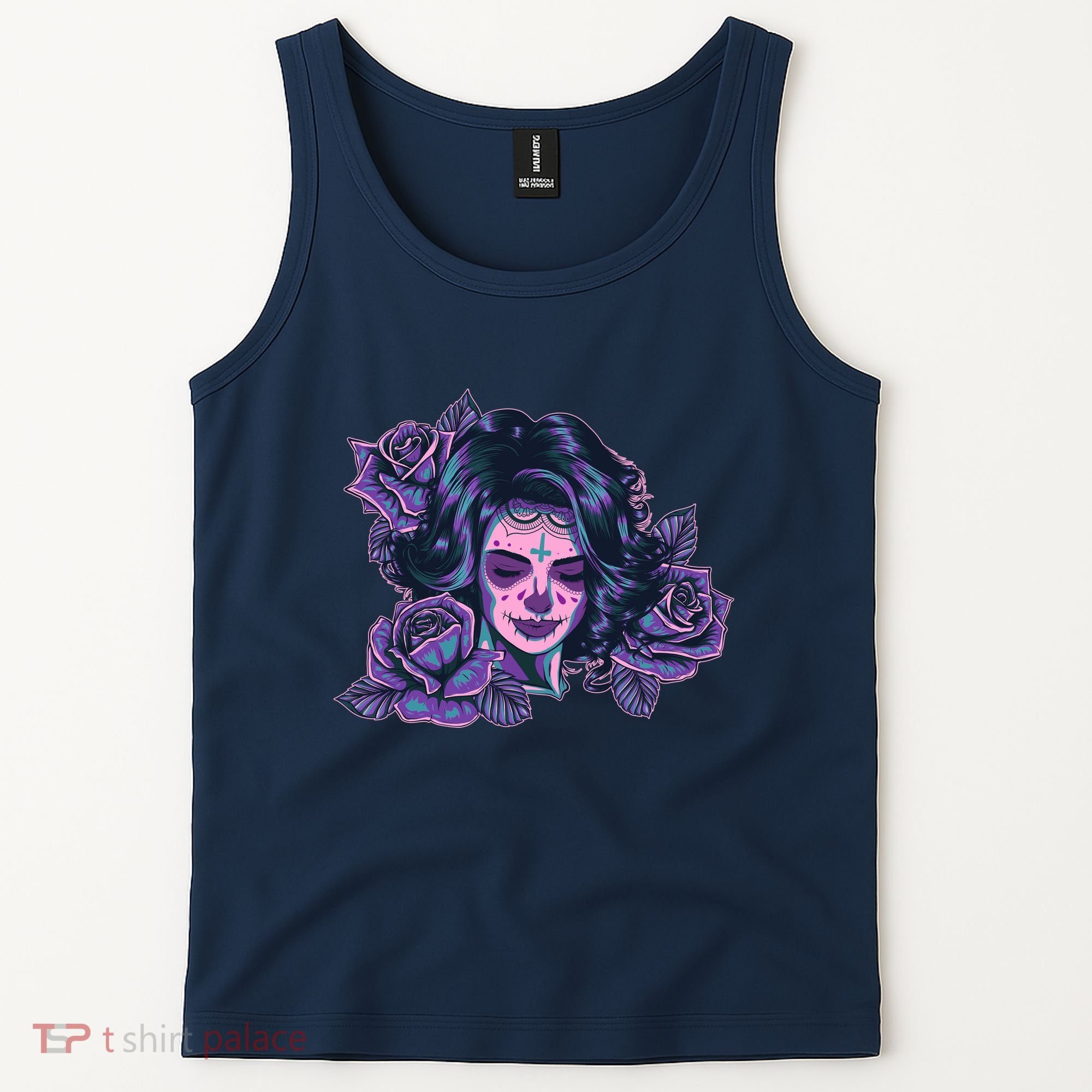 Day Of Dead Dia Los Muertos Sugar Skull Woman Tank Top