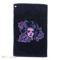 Day Of Dead Dia Los Muertos Sugar Skull Woman Golf Towel thumb 0