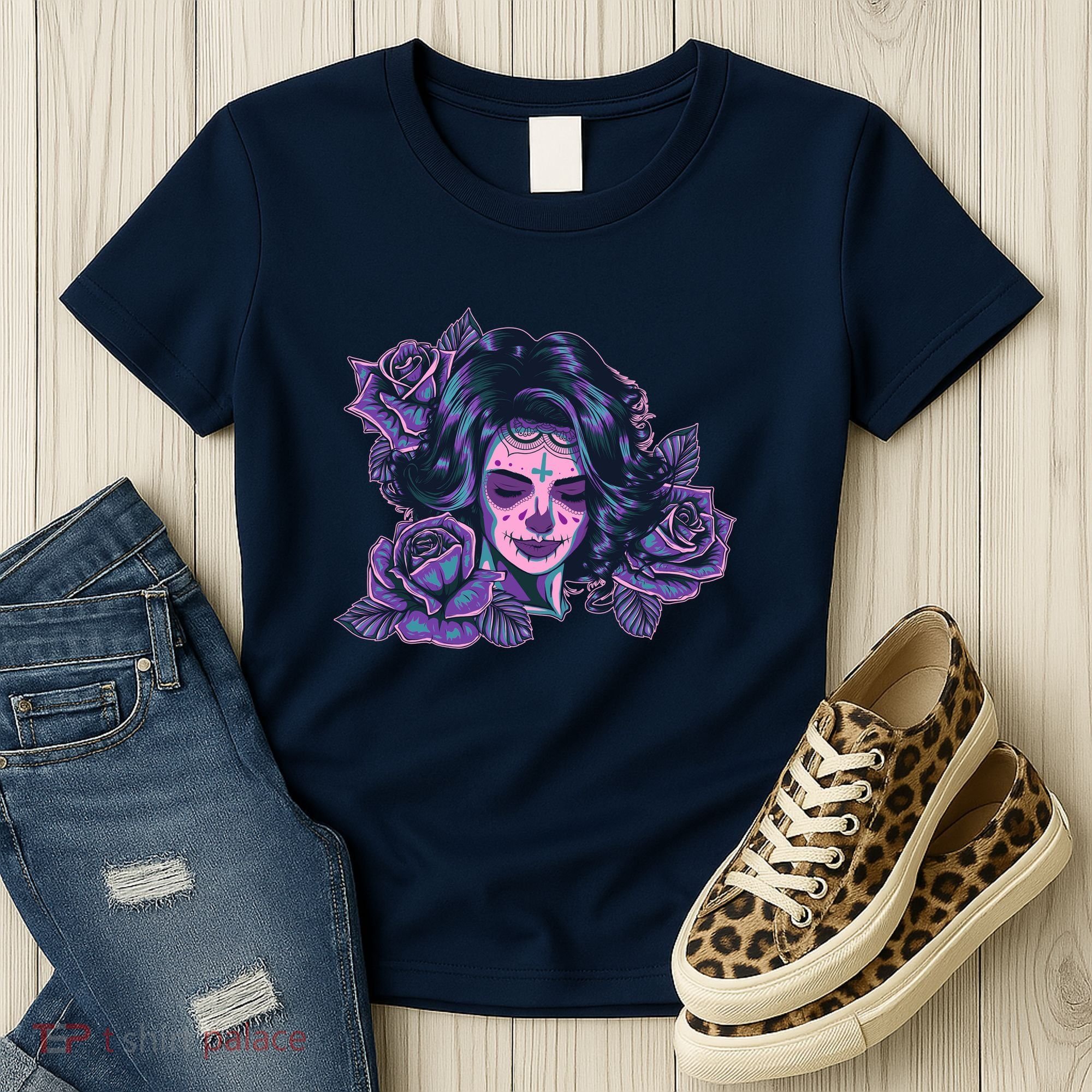 Day Of Dead Dia Los Muertos Sugar Skull Woman Women's T-Shirt