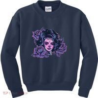 Day Of Dead Dia Los Muertos Sugar Skull Woman Kids Sweatshirt thumb 0