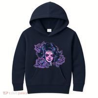 Day Of Dead Dia Los Muertos Sugar Skull Woman Kids Hoodie thumb 0