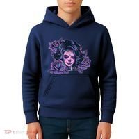 Day Of Dead Dia Los Muertos Sugar Skull Woman Kids Hoodie thumb 4
