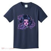 Day Of Dead Dia Los Muertos Sugar Skull Woman Kids T-Shirt thumb 0