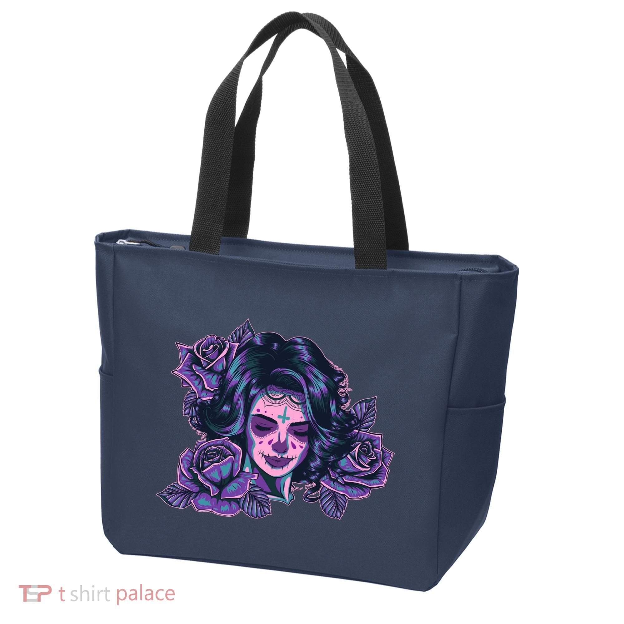 Day Of Dead Dia Los Muertos Sugar Skull Woman Tote Bag