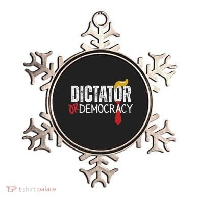 Dictator Or Democracy? Funny Trump Hair Tie Design Ornament