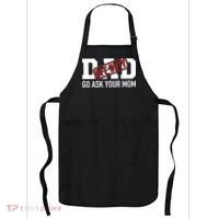 Dad Off Duty Go Ask Your Mom Funny Gift For Father Gift Apron thumb 0