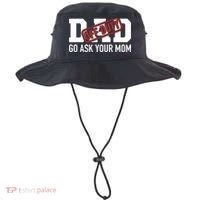Dad Off Duty Go Ask Your Mom Funny Gift For Father Gift Bucket Hat thumb 0