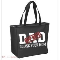 Dad Off Duty Go Ask Your Mom Funny Gift For Father Gift Tote Bag thumb 2