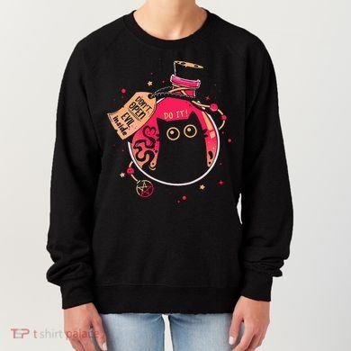 DonT Open Evil Inside Funny Cat Women's Sweatshirt