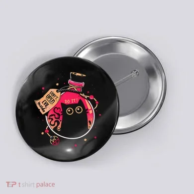 DonT Open Evil Inside Funny Cat Button