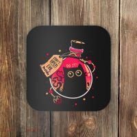 DonT Open Evil Inside Funny Cat Coaster thumb 0