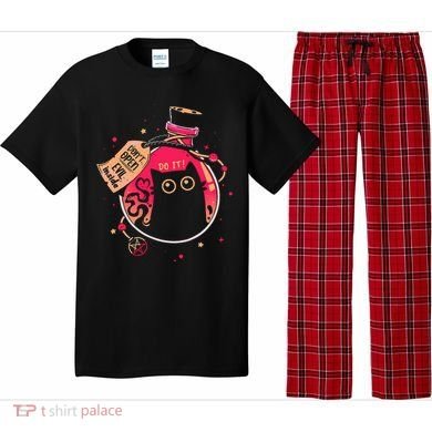 DonT Open Evil Inside Funny Cat Pajama Set