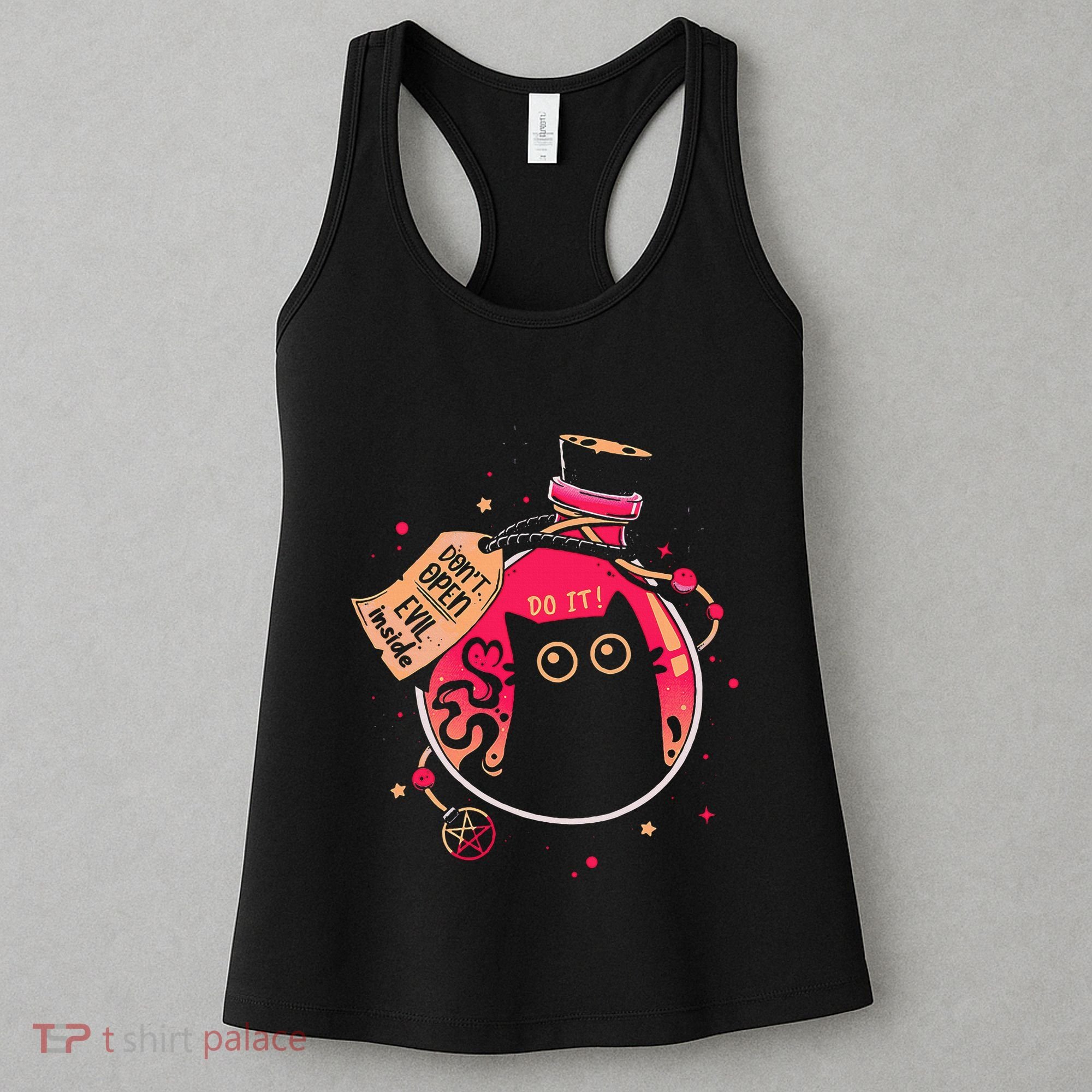 DonT Open Evil Inside Funny Cat Women's Tank Top
