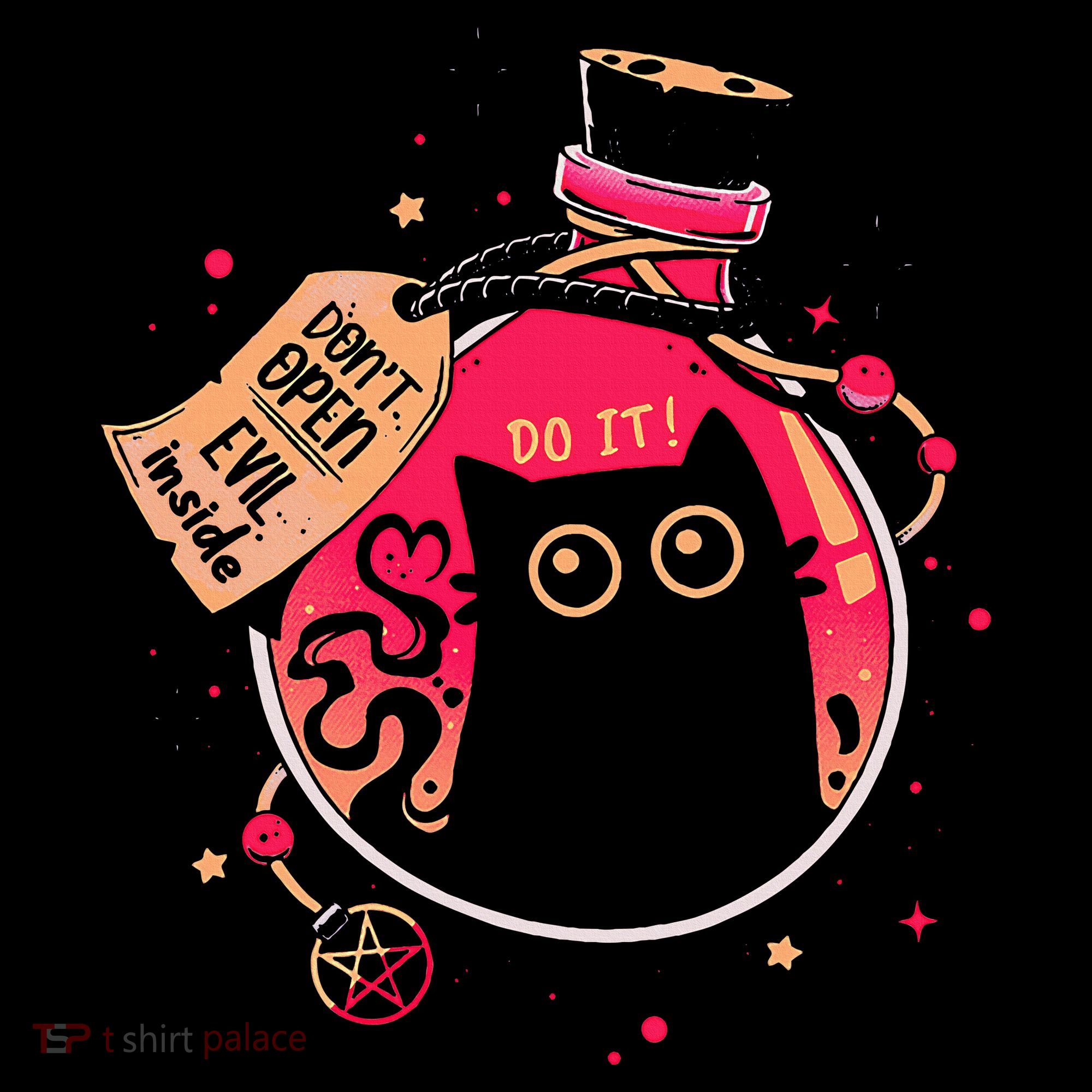 DonT Open Evil Inside Funny Cat Baby Bodysuit