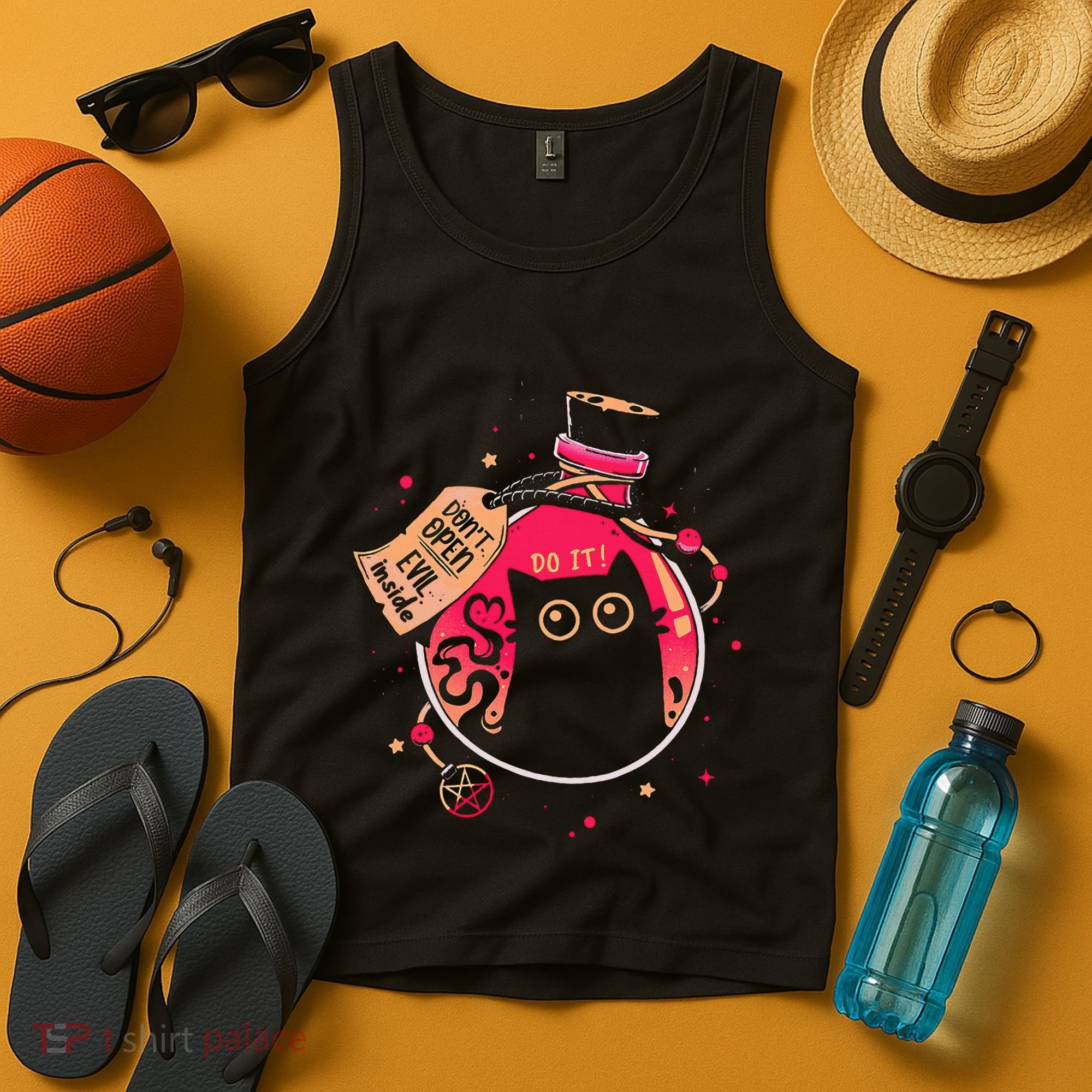 DonT Open Evil Inside Funny Cat Tank Top