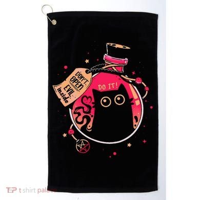 DonT Open Evil Inside Funny Cat Golf Towel