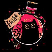 DonT Open Evil Inside Funny Cat Toddler T-Shirt thumb 4