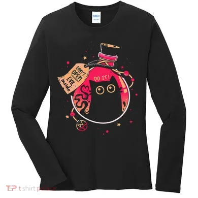 DonT Open Evil Inside Funny Cat Women's Long Sleeve Shirt